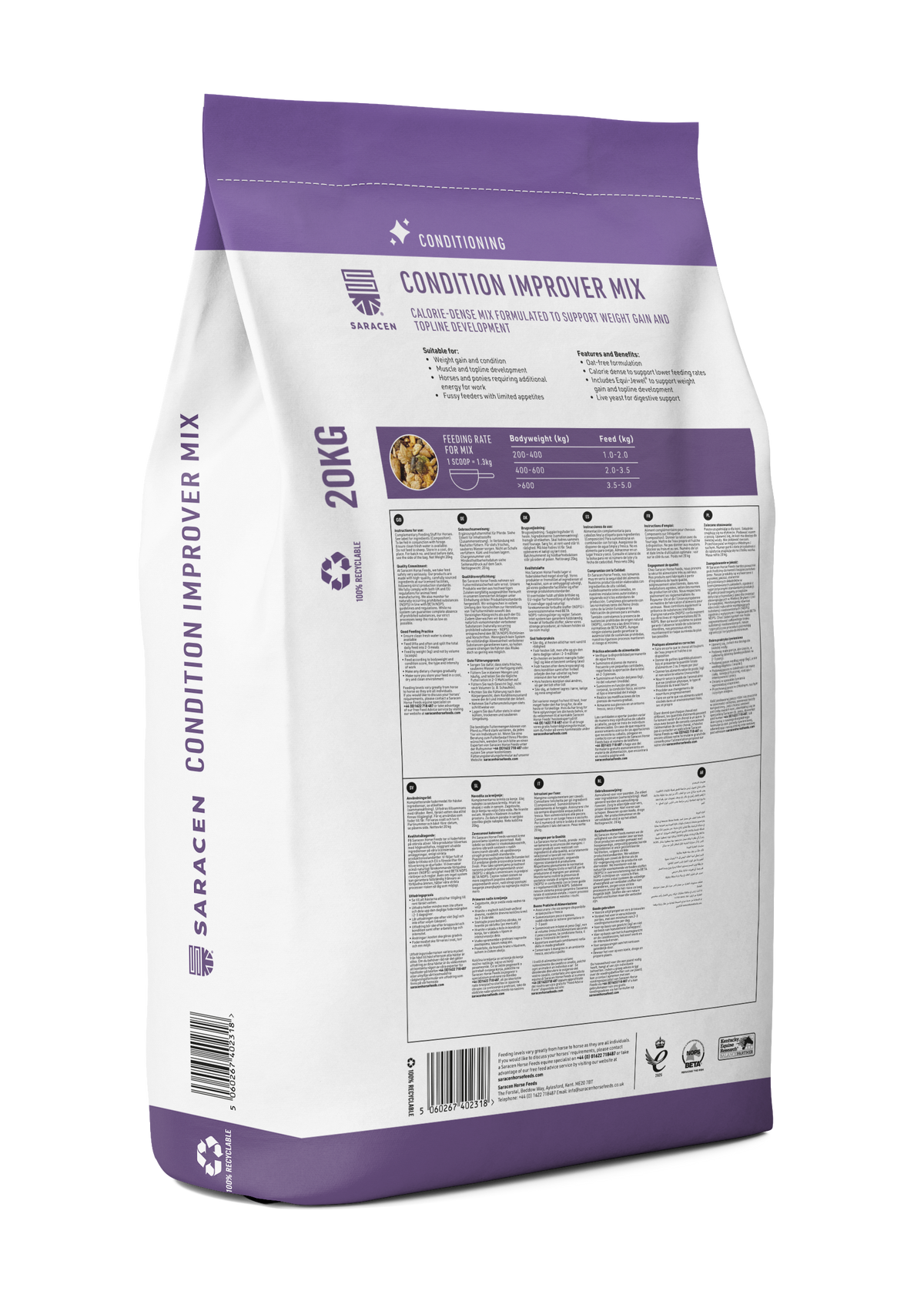 Saracen Condition Improver Mix 20kg