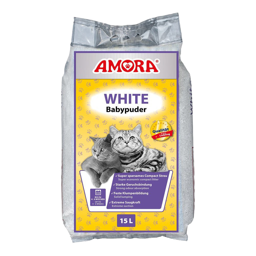 Amora White Compact + Babypuderduft 15 L