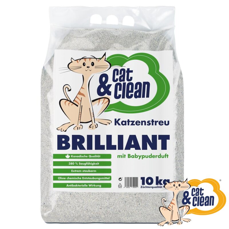 Sparpaket 3x Cat & Clean Brilliant Natur ohne Duft 10kg