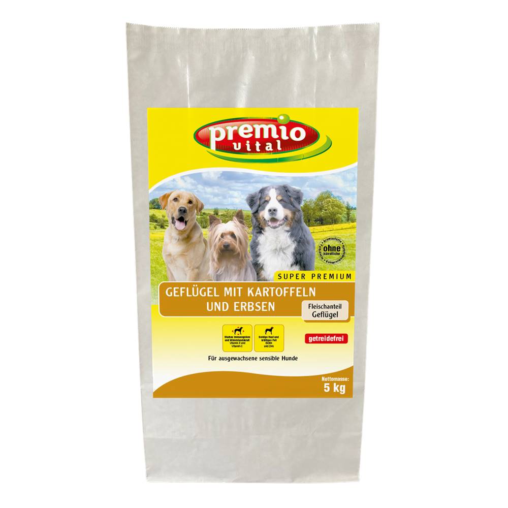 Premio Vital Geflügel mit Kartoffel und Erbsen getreidefrei