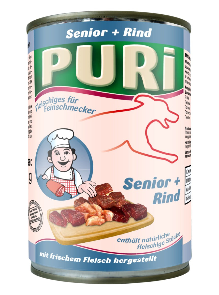 Puri Fleisch für Feinschmecker Senior + Rind