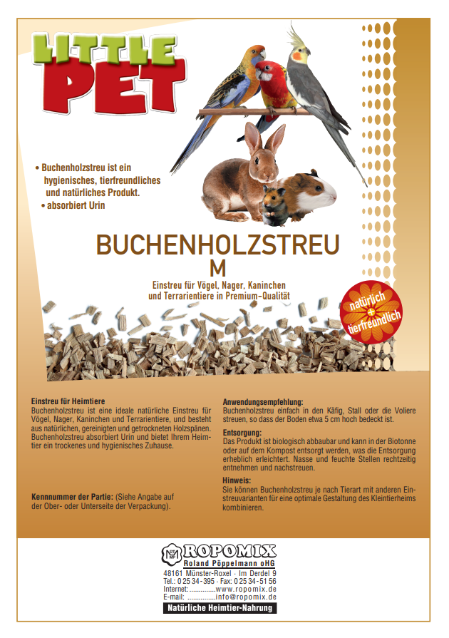 Little Pet Buchenholzstreu M (Medium)