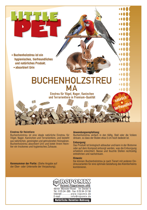 Little Pet Buchenholzstreu MA (Maxi)
