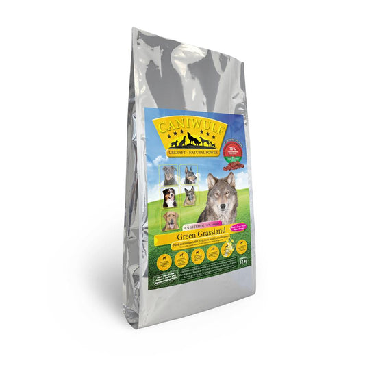 CANIWULF Green Grassland Adult Large Breed Pferd mit Süsskartoffel, Früchten und Gartenkräutern