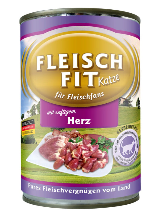 FleischFit Katze mit saftigem Herz 400g