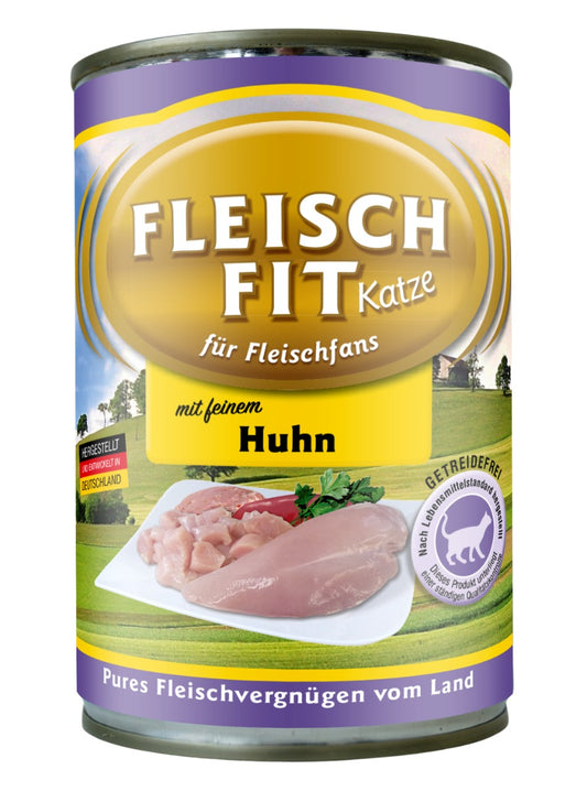 FleischFit Katze mit feinem Huhn 400g