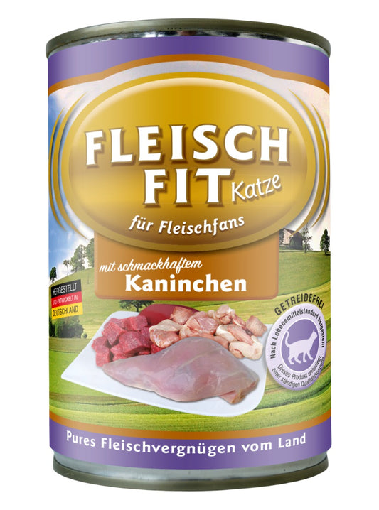 FleischFit Katze mit schmackhaftem Kaninchen