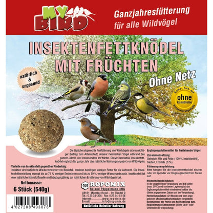 My Bird Insektenfettknödel Früchten ohne Netz 90g