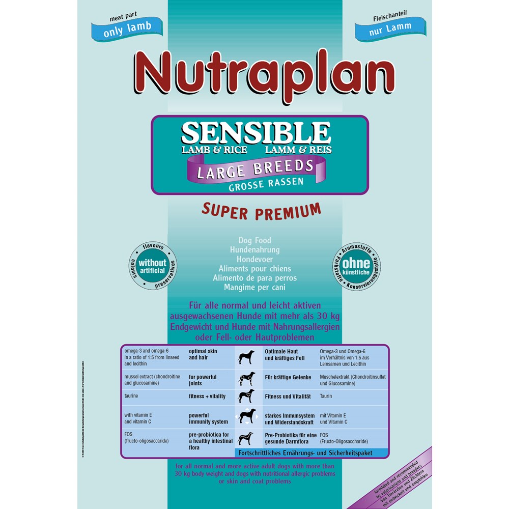 Nutraplan Sensible Lamm + Reis Large Breeds