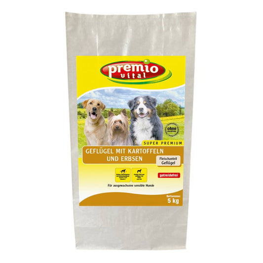 Premio Vital Geflügel mit Kartoffel und Erbsen getreidefrei