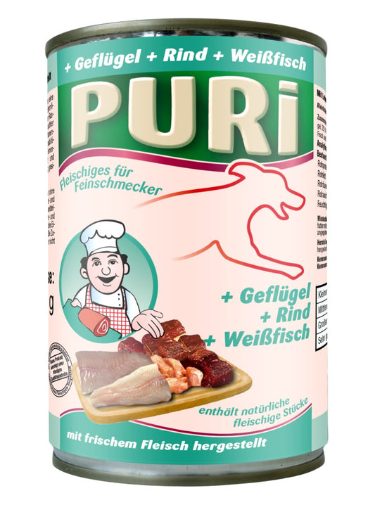 Puri Fleisch für Feinschmecker Geflügel, Rind, Weißfisch