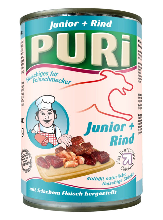 Puri Fleisch für Feinschmecker Junior + Rind