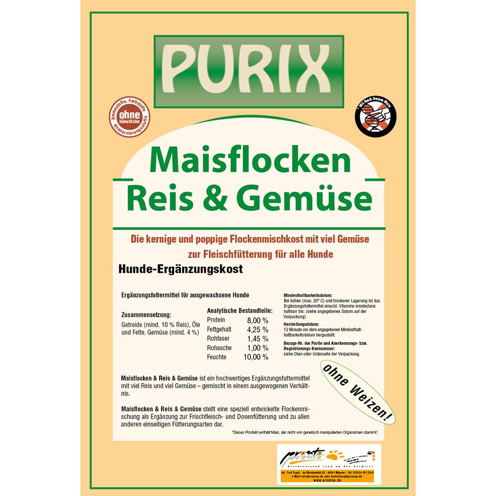 Purix Maisflocken mit Reis & Gemüse 10kg