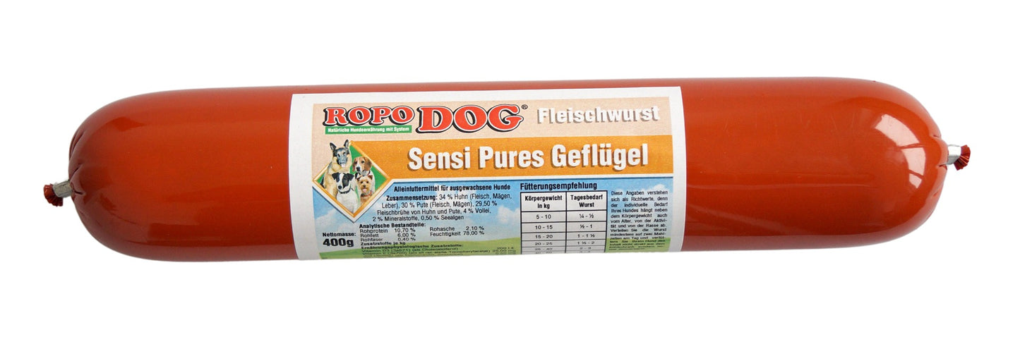 ROPODOG Fleischwurst Sensi Pures Geflügel