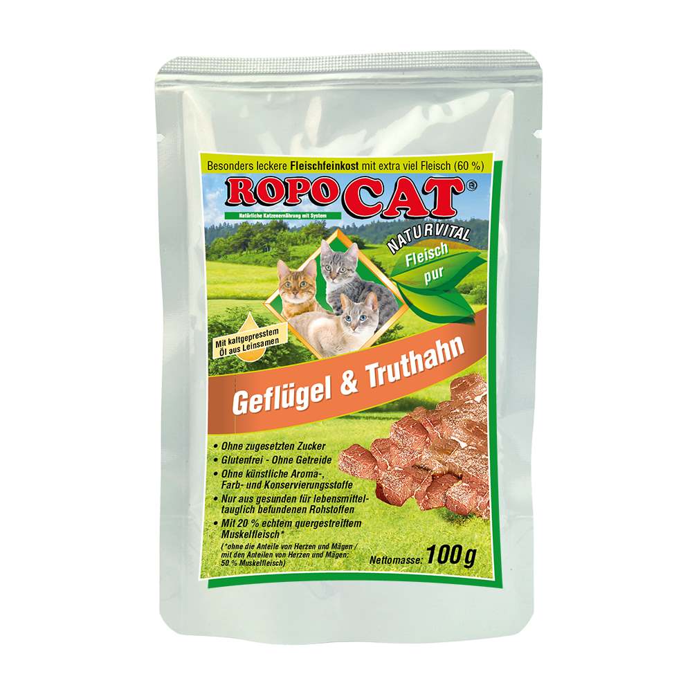 ROPOCAT Naturvital Fleisch pur Geflügel & Truthahn