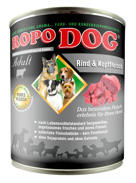 ROPODOG Rind & Kopffleisch