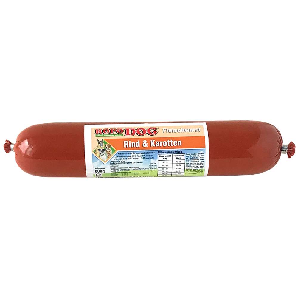 ROPODOG Fleischwurst Rind & Karotten
