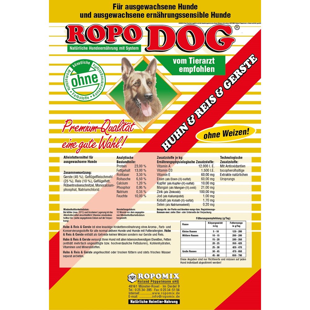 ROPODOG Huhn & Reis & Gerste