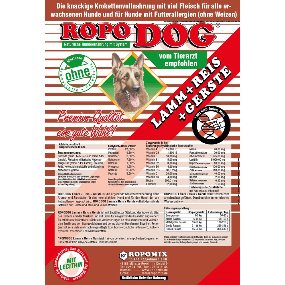 ROPODOG Lamm & Reis & Gerste