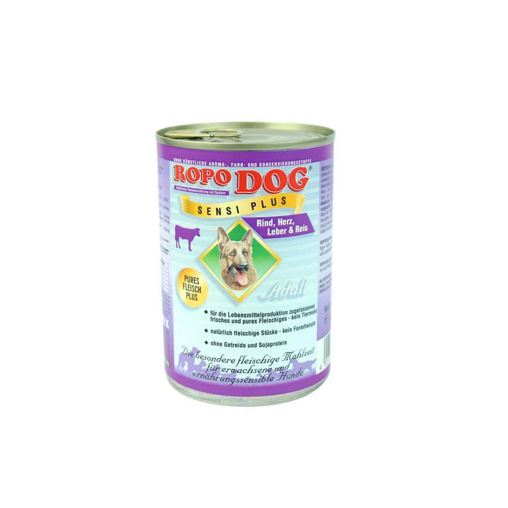 ROPODOG Sensi plus Rind, Herz, Leber & Reis