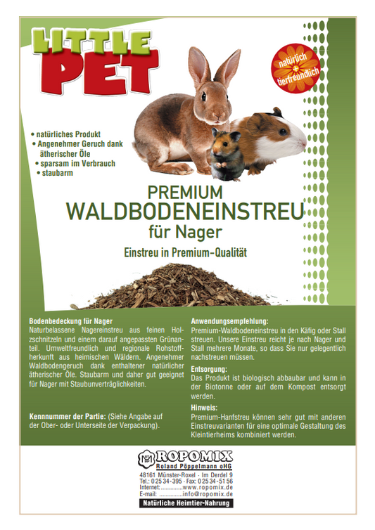 Little Pet Premium Waldbodeneinstreu für Nager
